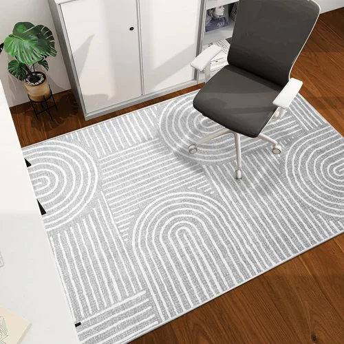 Vista 73 de Tapete para silla de oficina para suelo de madera dura, 48"x36" tapete protector de escritorio de computadora de fácil deslizamiento para silla Hoja
