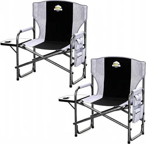 Vista 18 de Sillas de campamento de gran tamaño, paquete de 2 – Silla de campamento plegable resistente de 450 libras, sillas plegables para exteriores anchas
