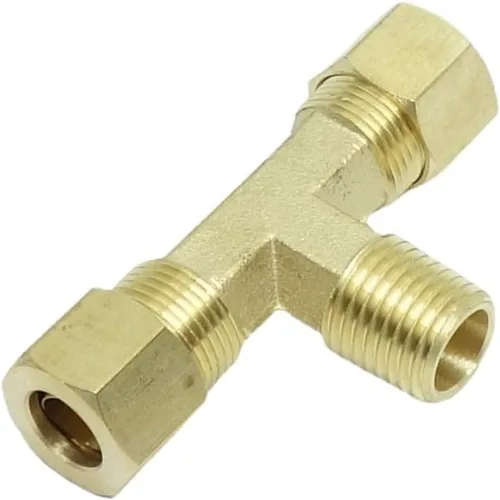 Vista 14 de 3 piezas de conexión de compresión de latón 1/2" OD del tubo x 1/2" OD conector de unión