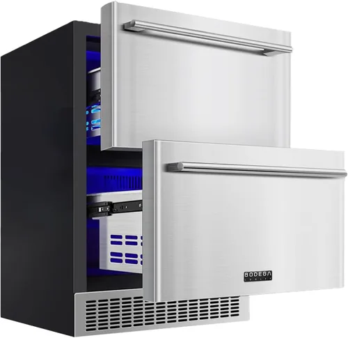 Vista 10 de BODEGA Gabinete de Cocina Exterior de Acero Inoxidable de 24 Pulgadas para Refrigerador de Bebidas, Módulo de Gabinetes de Electrodomésticos