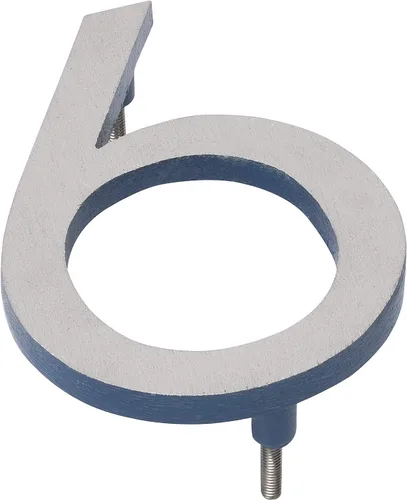 Vista 10 de Montague Metal Products MHN-04-F-SB2-7 Números de casa de dirección flotantes modernos de aluminio cepillado sólido, 4 pulgadas, níquel satinado