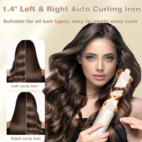 Vista 2 de Secador de pelo profesional, potente secador de pelo 8 en 1 con rizador automático iónico negativo de alta velocidad de 110,000 rpm, con cepillo