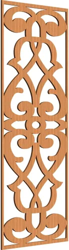 Vista 179 de 9 3/8"W x 24 3/8"H x 1/4"T Bellaire Decorativos Paneles de pared de madera calado, abedul