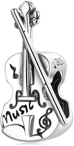 Vista 5 de Música Nota Encanto Plata De Ley 925 arte Melodía Encanto para pulsera de Pandora encantos nota musical