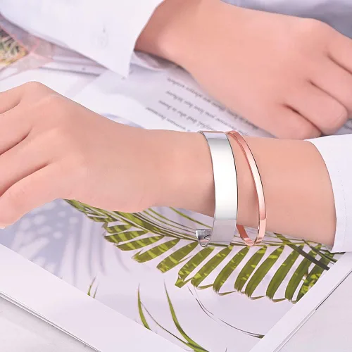 Vista 6 de MS. CLOVER Regalos motivacionales para mujeres, hombres y niñas, pulsera de aliento personalizada, regalos para mamá, amiga, joyería de palabras