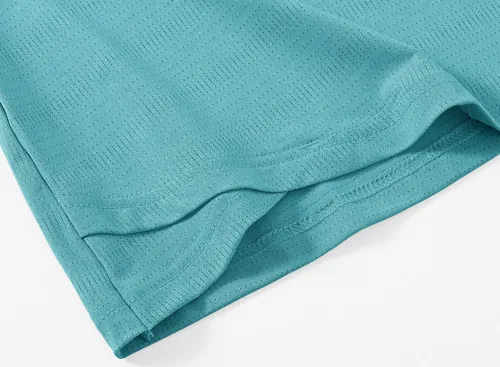 Vista 5 de Gopune Polo de golf con cuello en V para mujer, sin cuello, manga corta, ligera, de secado rápido, camisetas de tenis para correr