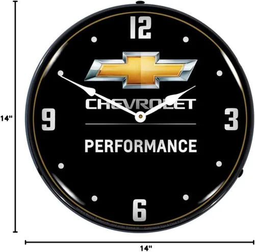 Vista 4 de Chevrolet Performance Reloj de pared LED, Retro/Vintage, iluminado, 14 pulgadas
