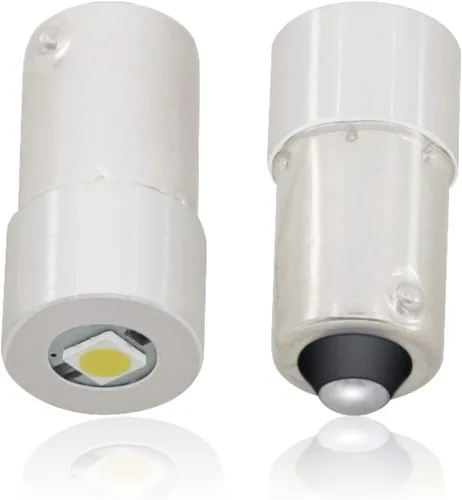Vista 3 de BA9s Base LED Bulbs1W 3v BA9 LED antorcha mini lámpara de cabeza bombilla linterna 2 celdas C y D (blanco frío, 2 celdas C y D 3V)