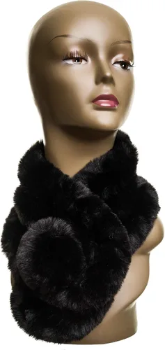 Vista 5 de Bufanda con cuello de piel sintética para mujer, bufandas de piel sintética, para primavera, otoño e invierno