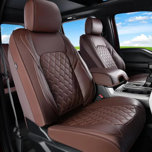 Vista 10 de Huidasource Fundas para asiento trasero de automóvil, de cuero (fila trasera, negro)