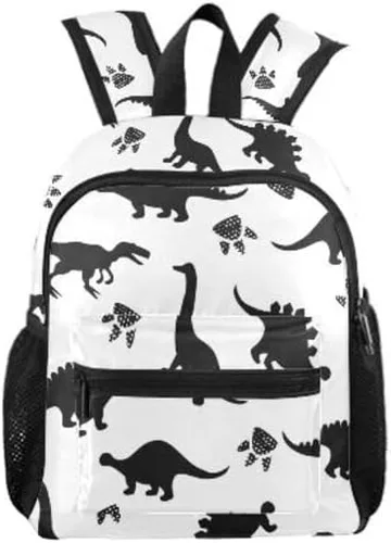 Vista 6 de Mochila personalizada con nombre de dinosaurio para niños pequeños, Multi, Tamaño único, Lindo