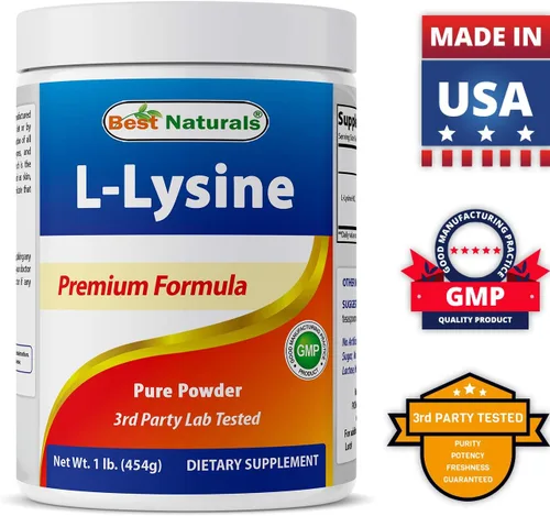 Vista 6 de Best Naturals Lisina en polvo 1 libra y L-lisina 500 mg