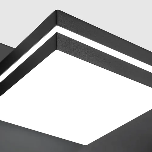 Vista 3 de Accesorios de iluminación de tocador de baño sobre espejo (3 luces, 5CCT, regulable) modernos accesorios de iluminación LED de pared de baño, negro