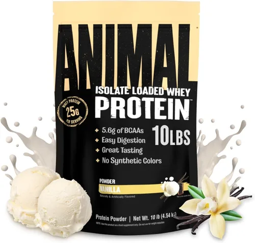 Vista 11 de Animal Whey Protein Isolate Powder 25g Protein Banana Split 2lb