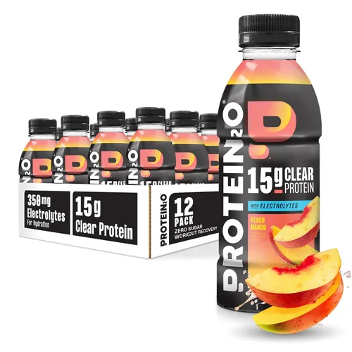 Vista 12 de Protein2o - Bebida a base de agua con infusión de 15 gramos de proteína de suero, sabor cereza, botella de 16.9 oz (paquete de 12)