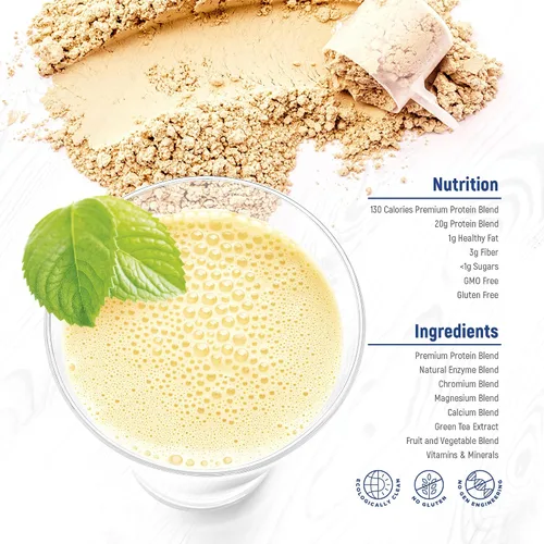 Vista 5 de WellnessPro Batido de reemplazo de comidas Balanced Nutrition para hombre, fórmula específica en polvo para hombres, 15 porciones, sabor vainilla