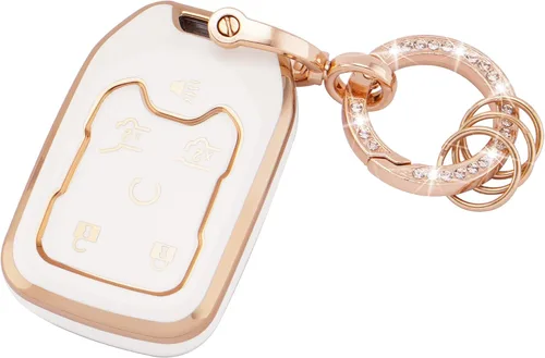 Vista 16 de Funda para llavero de TPU, protector de llavero con llavero brillante, Blanco, Blanco, Moderno