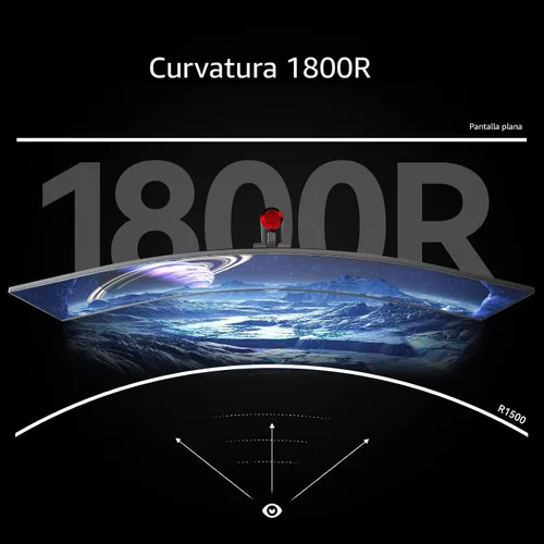 Vista 4 de INNOCN Monitor curvo para juegos de 49" 144Hz Ultrawide 32:9 WDFHD 3840 x 1080P, R1800, 99% sRGB, HDR400, USB tipo C, DisplayPort, HDMI, altavoces
