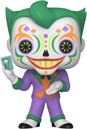Vista 2 de Funko Pop Héroes Dia de los DC - Joker (brilla en la oscuridad), exclusivo de Amazon