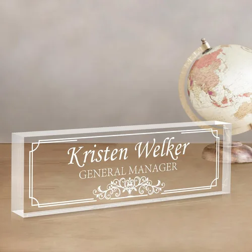 Vista 19 de Gowelly Placa de nombre personalizada para escritorio de oficina, placas de nombre personalizadas para escritorio, regalos personalizados