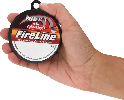 Vista 6 de The Beadsmith Fireline by Berkley - Hilo trenzado microfusionado - Prueba de 4 libras, diámetro de 005"/.12mm, carrete de 50 yardas, color cristal
