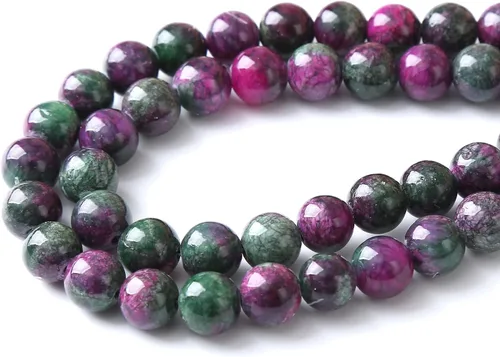 Vista 192 de 100 cuentas de piedra multicolor natural de 0.236 pulgadas (0.236 in), cuentas espaciadoras sueltas redondas para hacer pulseras, collares, aretes