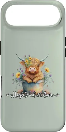 Vista 27 de Lindo bebé Highland vaca ternero amor primavera pastel novedad caso para iPhone 16