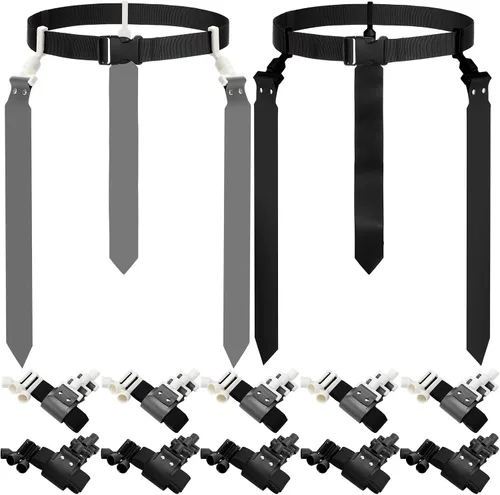 Vista 11 de Hungdao Cinturones y banderas de fútbol para 10/12 jugadores, cinturones de fútbol ajustables para niños, adolescentes, adultos, entrenamiento