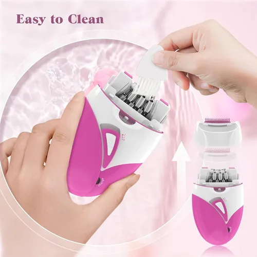 Vista 2 de Depiladora para mujeres, depiladora de deslizamiento suave, removedor de vello facial para mujeres con 2 velocidades y luz LED, depiladora eléctrica