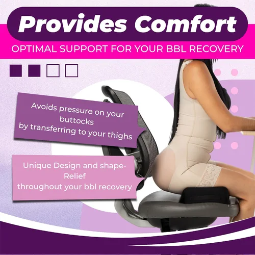 Vista 6 de BBL Almohada después de la cirugía, cojines de levantamiento de glúteos Cojin Post Operatorio BBL, almohada suave para cirugía, almohadas de botín