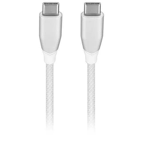 Vista 65 de Insignia Cable trenzado USB-C a USB-C (5 pies, morado claro)