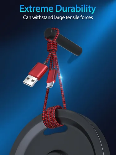 Vista 5 de Cable micro USB, cable de carga rápida Android de 6 pies para Kindle Fire, controlador de PS4, teléfono Alcatel, cable de carga trenzado