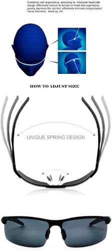 Vista 4 de ANDOILT Gafas de sol polarizadas para hombre, protección UV, para pesca, conducción
