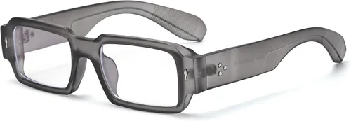 Vista 8 de Onrtry Gafas de luz azul cuadradas gruesas para mujer y hombre Marco verde mate A4