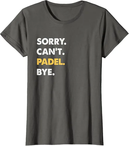 Vista 8 de Sorry Can't Padel Bye Funny Camiseta de Padel, Negro
