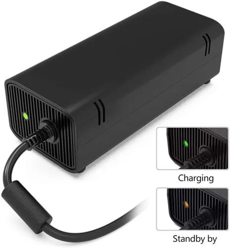 Vista 6 de Versión actualizada Cable cargador de fuente de alimentación para Xbox 360 Slim Auto Voltage negro