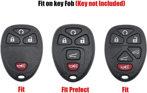 Vista 2 de Funda para llavero de TPU compatible con Chevy Tahoe Suburban GMC Acadia Yukon y Cadillac y Buick Lucerne Enclave Pontiac Key Fob