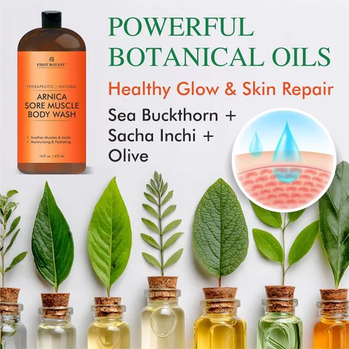 Vista 5 de First Botany, Gel de ducha All Natural para el cuerpo, combate el olor corporal, el pie de atleta, la picazón, los problemas de uñas, la caspa