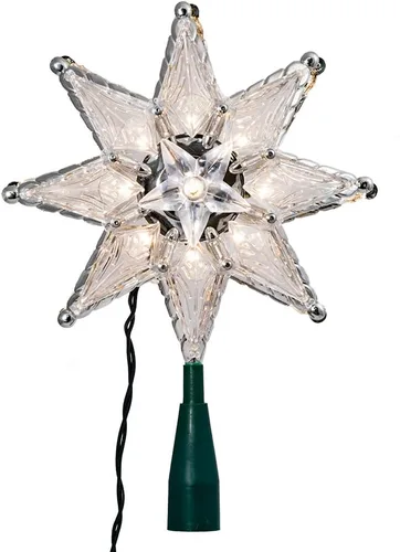 Vista 2 de Estrella de 8 puntas y 10 luces de Kurt Adler para árbol de Navidad