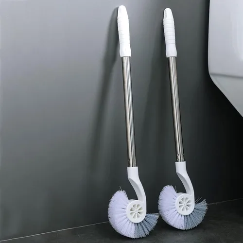 Vista 7 de Escobilla de inodoro, cepillo de inodoro con gancho, juego de cepillos de inodoro resistente para almacenamiento de baño, limpieza profunda, cepillo