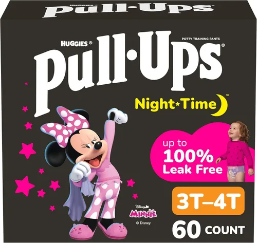 Vista 14 de Pull-Ups pañales de entrenamiento para la noche para niñas, 2T-3T, 68 unidades (el empaque pueden variar)