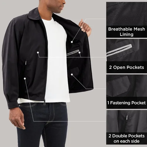 Vista 5 de London Fog Chaqueta de golf con cierre frontal para hombre Auburn (tallas regular y grande)