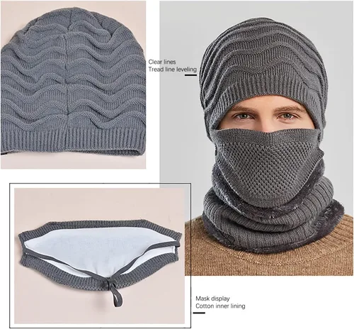 Vista 2 de Paquete de 3 máscaras de esquí, bandana para la cara, unisex, deportes al aire libre, bufanda de esquí, gorras de ciclismo y máscara facial térmica
