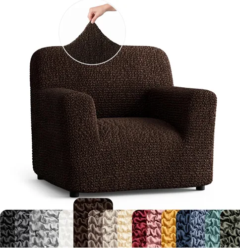 Vista 69 de PAULATO BY GA.I.CO. Funda para Silla - Funda para Sillón - Funda para Sillón - Funda de Tela Suave - Protector de Muebles Elegante de Ajuste Ceniza