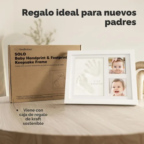 Vista 8 de KeaBabies Kit de Huellas de Manos y Pies para Bebé - Kit de Huellas de Bebé de Arcilla de Secado Rápido, Huellas de Patas de Mascotas, Marco