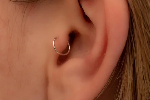 Vista 83 de Aretes de aro de oro de plata – Aretes de aro para mujer, dos piezas de aros de plata fina rellenos de oro, aro de hélice, anillo de tragus, aro