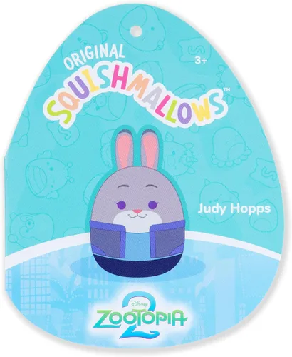 Vista 6 de Squishmallows Peluche original de Disney Zootopia 2 Judy Hopps de 8 pulgadas (pequeño)