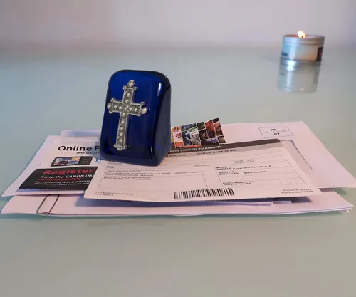 Vista 3 de Pisapapeles de vidrio hecho a mano para escritorio en casa, oficina, suministros de escritorio, organizador de accesorios de escritorio, vacaciones