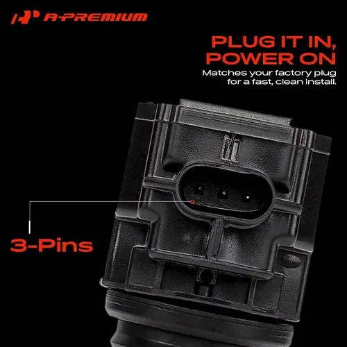 Vista 4 de A-Premium Juego de 4 conjuntos de bobinas de encendido y bujías de iridio compatibles con Subaru Outback 2013-2014, Forester 2014-2016, Impreza Negro
