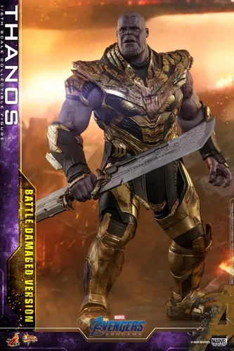 Vista 4 de HOT TOYS 1/6 Avengers: Endgame MMS564 Thanos Battle Versión dañada